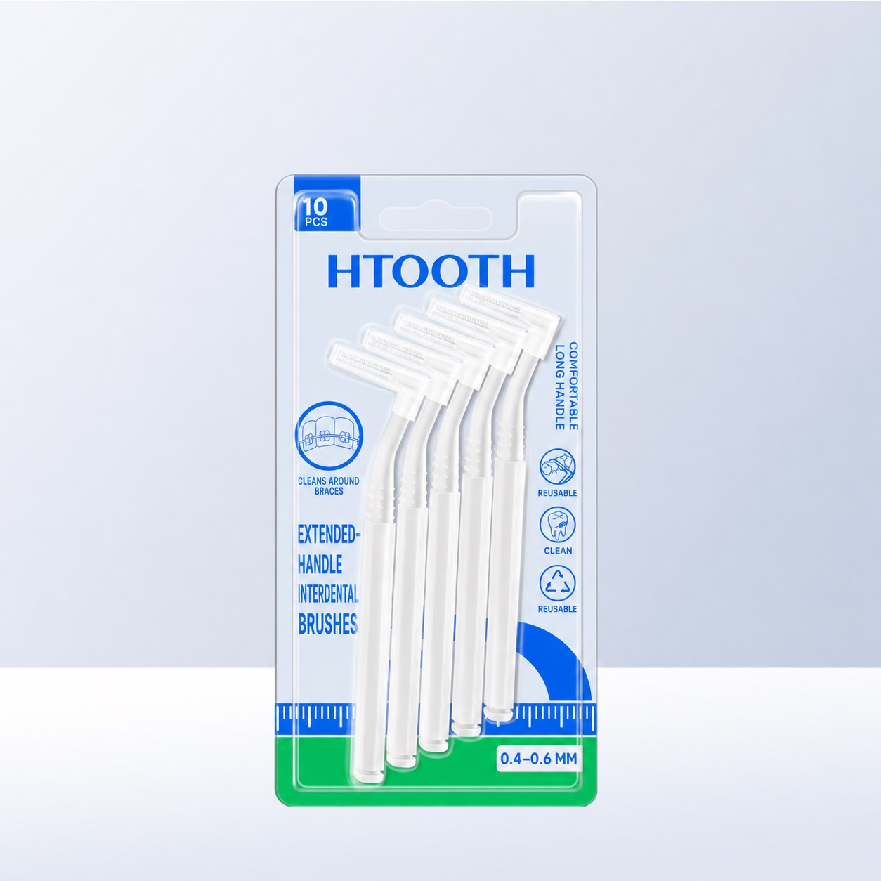 Extended-Handle Interdental Brush package